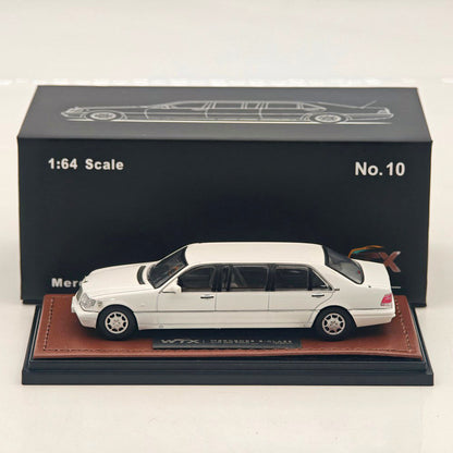 WTX 1 64 W140 S600 Stretch Limousine Black Diecast Model Collectible Display Car