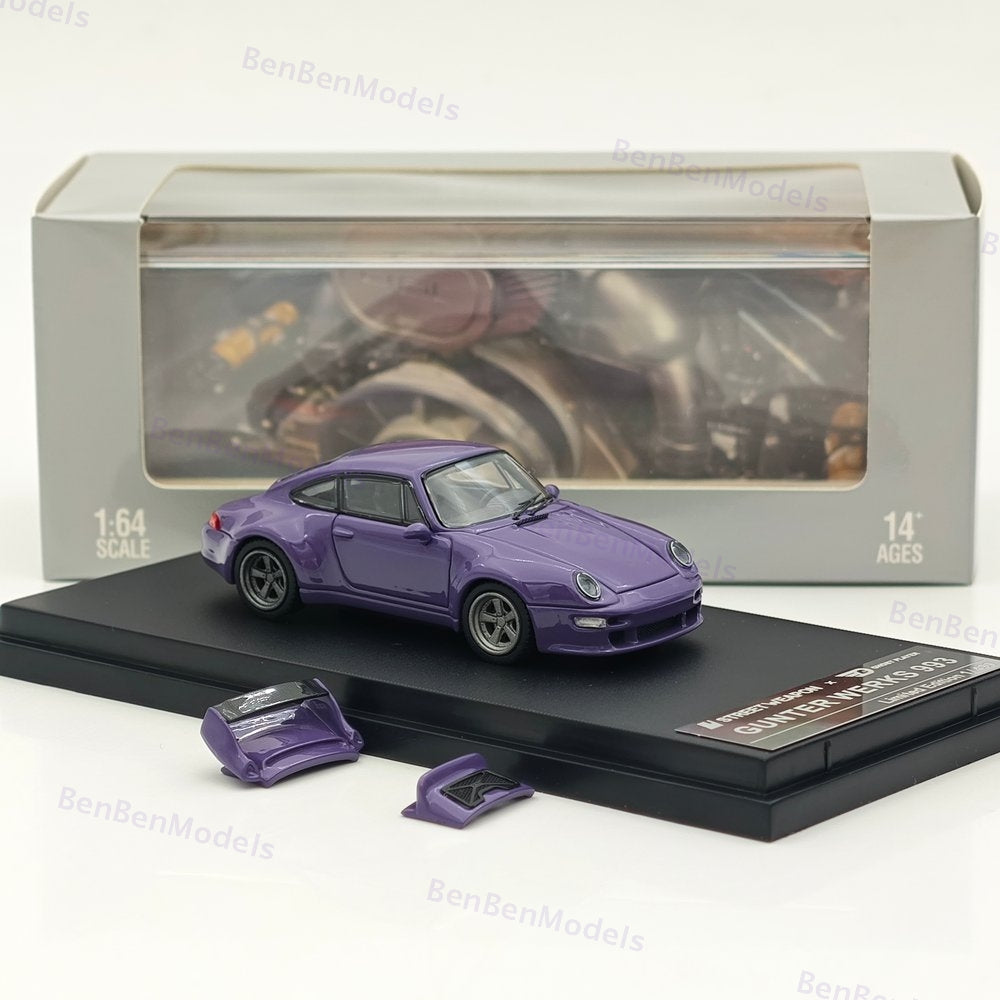 SW 1:64 Porsche Gunther Werks 993 Remastered Diecast Model Car - Four styles are