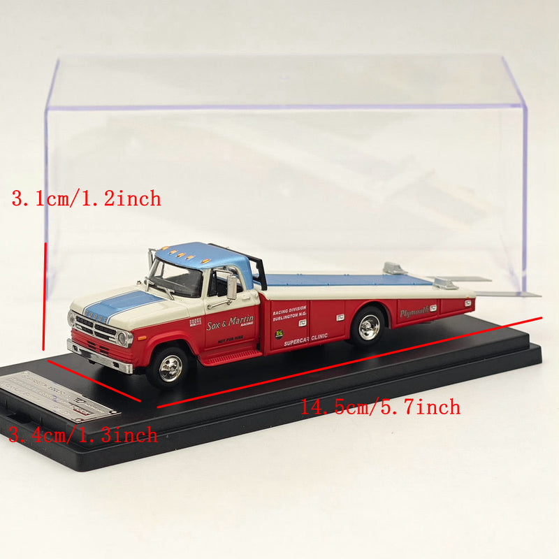 1/64 STREET WEAPON 1970 DODGE D300 RAMP TRUCK Car Transporter Diecast Model