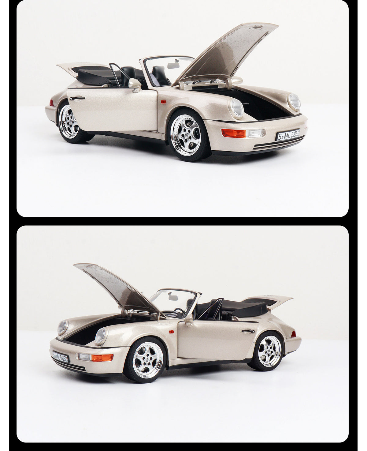 Norev 1:18 911 Speedster WTL 964 Carrera S Targa Alloy Car Model Limited Collectible