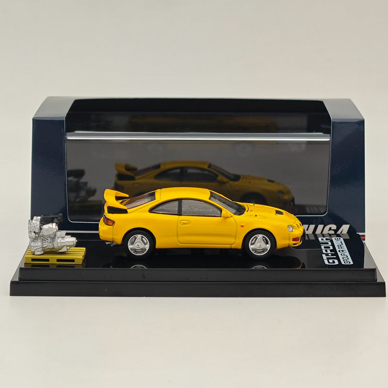 1/64 Hobby Japan Toyota CELICA GT-FOUR WRC Edition (ST205) w/ Engine HJ641064AY Yellow Diecast Models Car Collection Auto Toys Gift