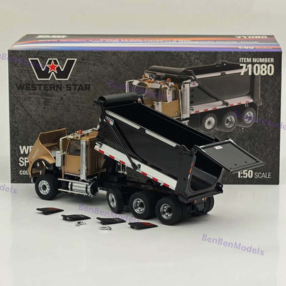 1/50 DM WESTERN STAR 4900 SFFA Tandem Axle Dump Truck Collectible Diecast 71080