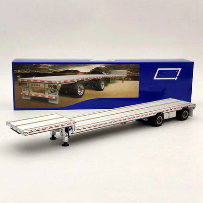 Weiss Brothers 1:50 drop deck Trailer Only WBR027-1701 Diecast Models Truck Aluminum/Silver