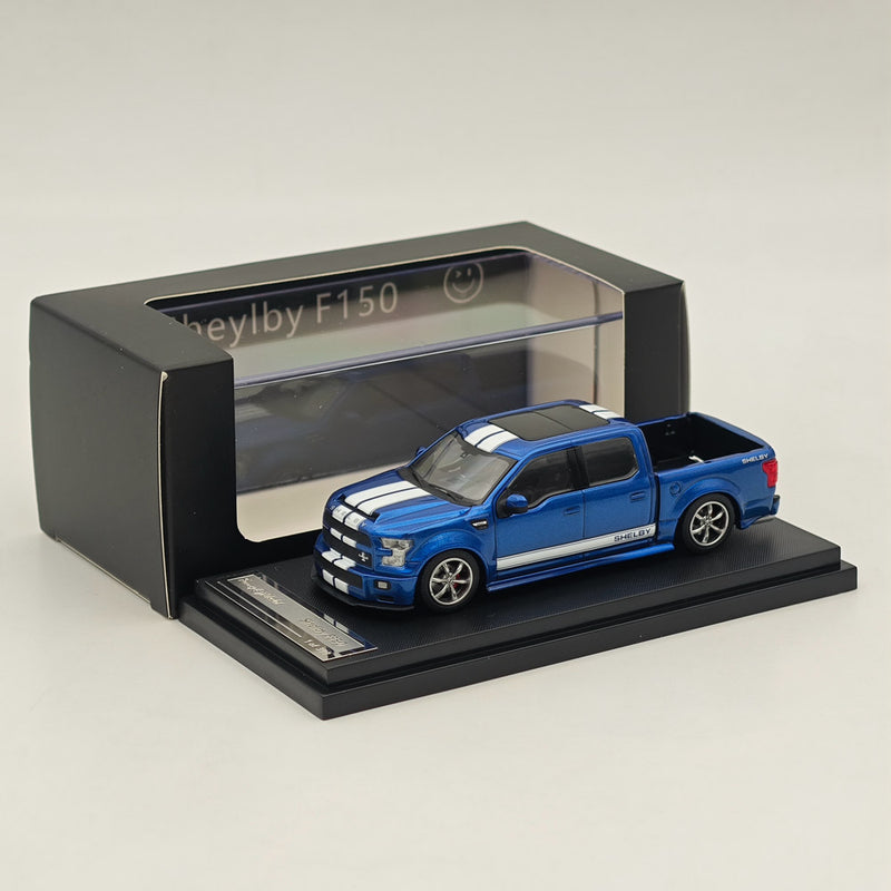 Funny Model 1/64 Scale Ford SHELBY F-150 Shelby Super Snake Pickup Diecast Blue