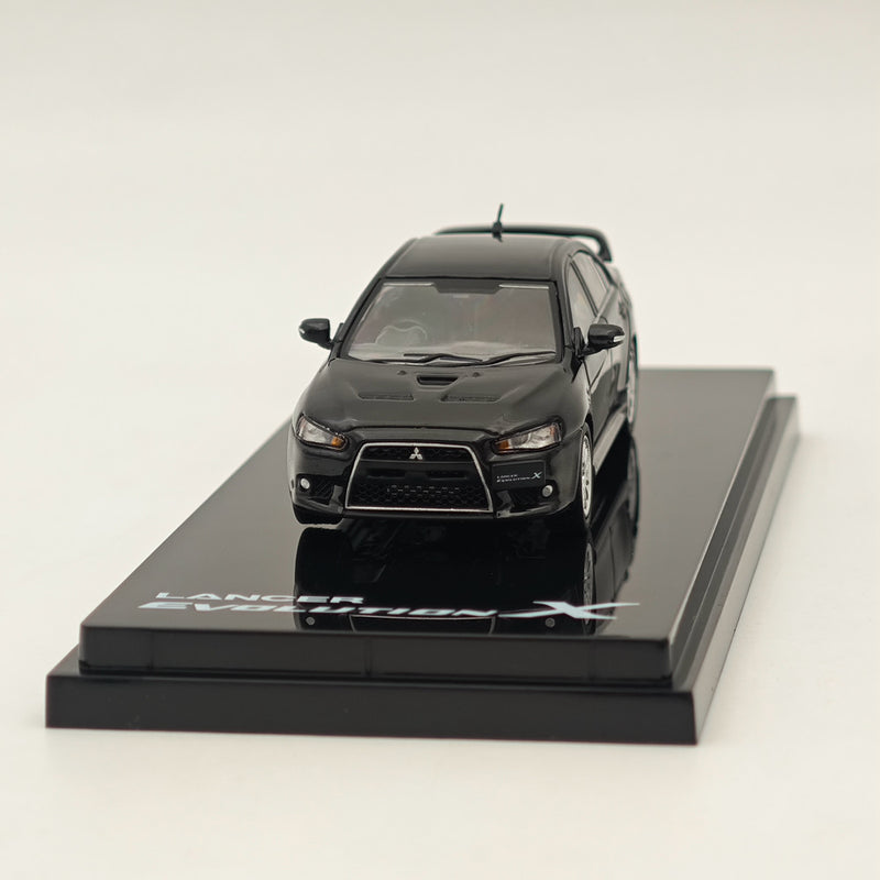 Hobby Japan 1/64 Mitsubishi Lancer Evolution X Phantom Black Pearl HJ641053ABK Diecast Model Car Limited Collection