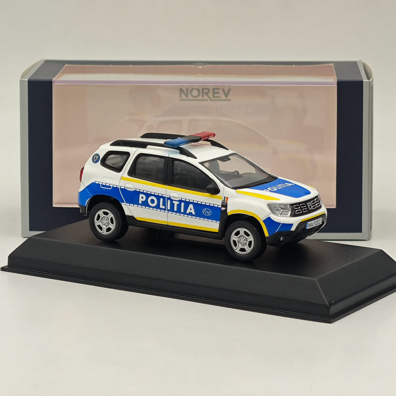 1/43 Norev Dacia Duster 2019 Politia Romana Diecast Models Car Collection White