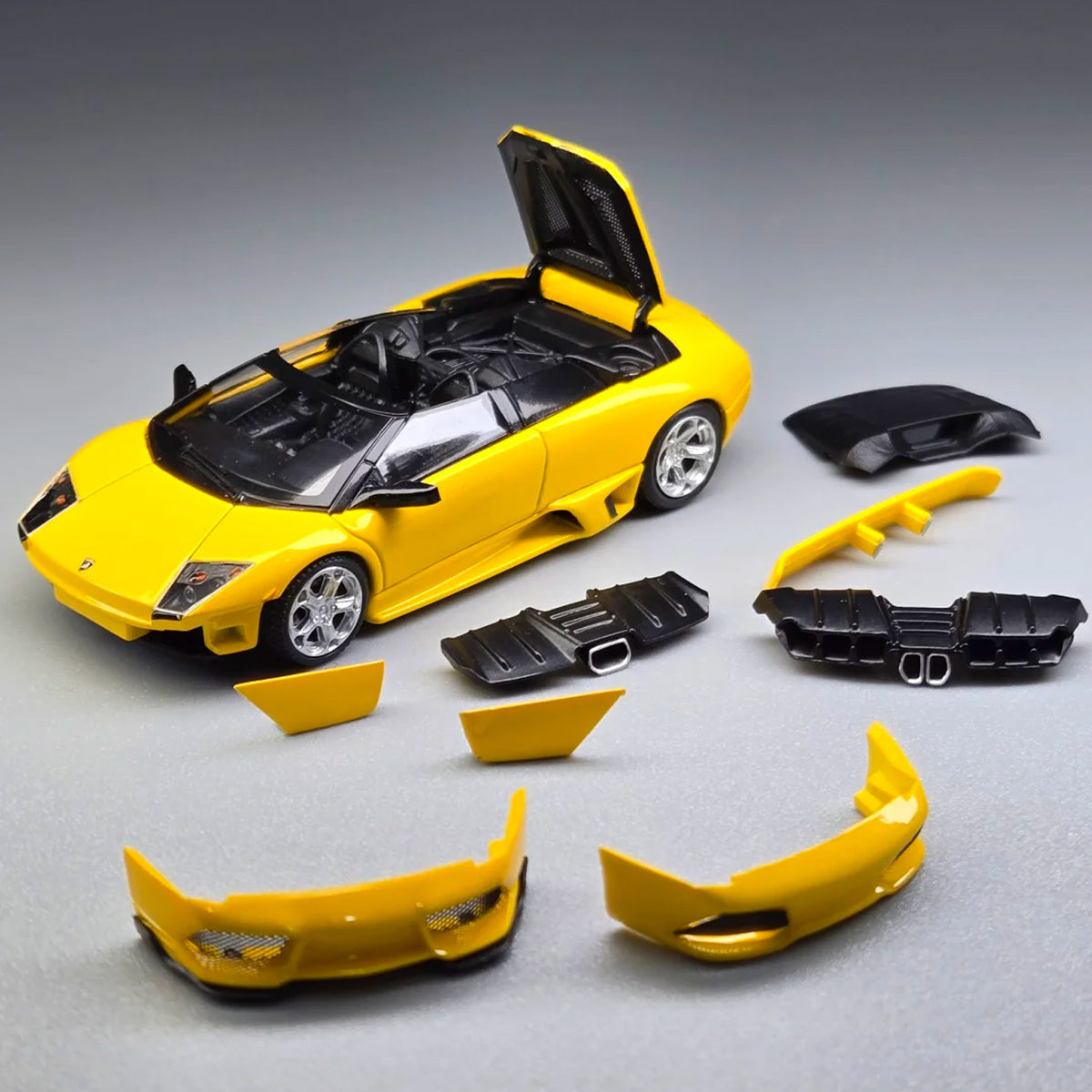 Phantom Knight PK Murciélago LP640 Bat Chengdu Auto Show 1:64 Alloy Open Cover Car Model Gifts