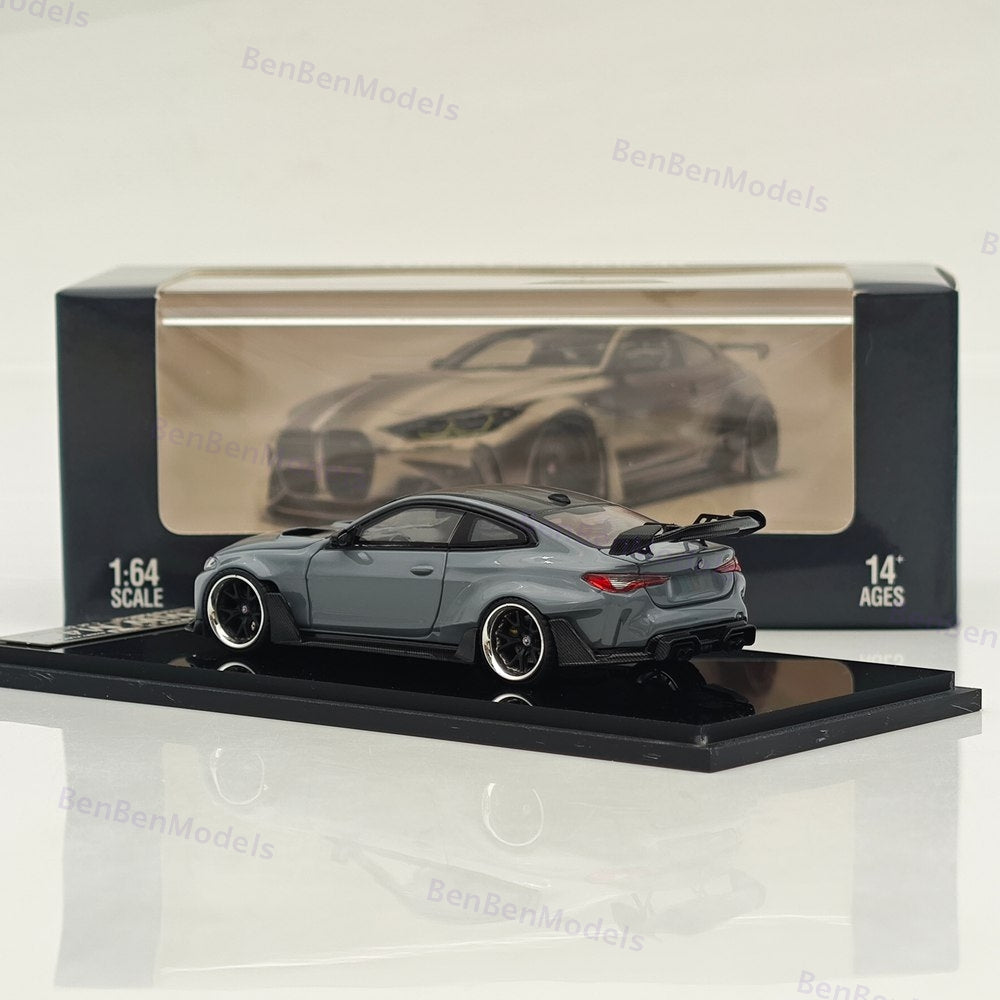 1:64 SW BMW M4 G82 Grey Sports Diecast Models Car Limited Collection Gifts