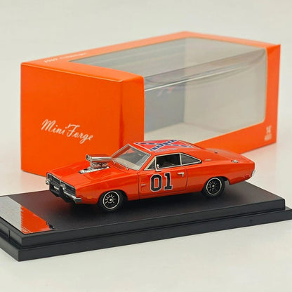 Mini Forge 1:64 1969 Charger RT style General Lee / with 1600 HP Twin-Turbo LS Diecast Motor