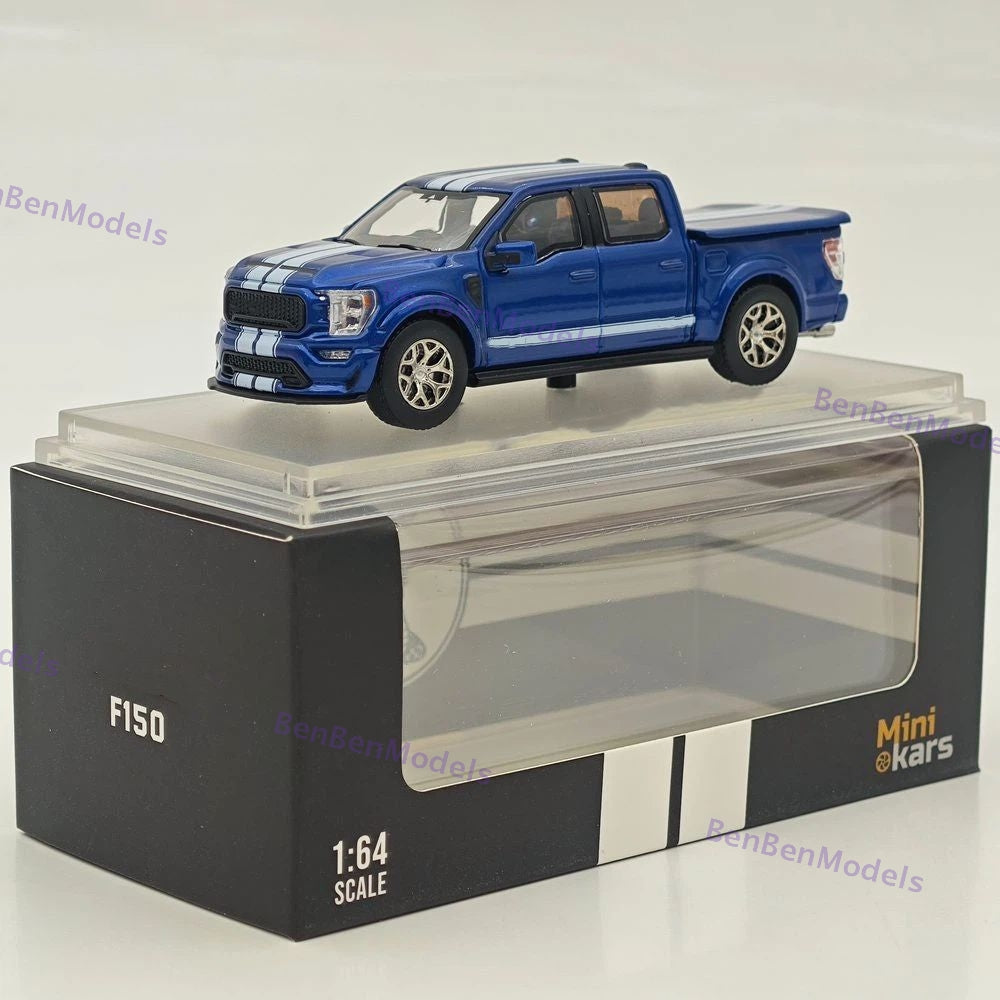 Fine Works64 1/64 F-150 Shelby Pickup Truck Blue With Accessories Diecast Model