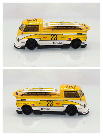 LMLF 1:64 VW T1 Wide body Pickup Truck Diecast Toys Car Models Collection Gifts Limited Edition