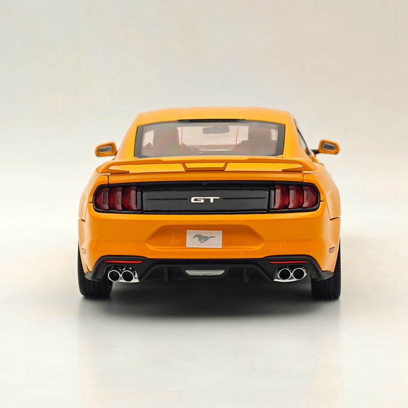 DM 1/18 Scale Model Replicas Ford Mustang GT 2019 Orange Fury RHD Diecast Car Miniature Hobby Gifts