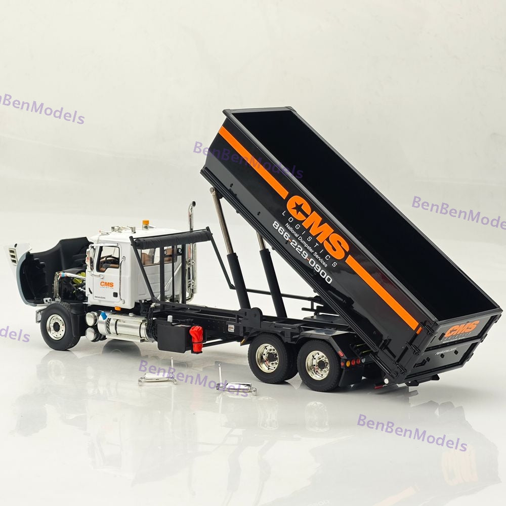 1:34 FIRST Mack Granite with Tub-Style Roll-Off Container DIECAST 19-4054 Used