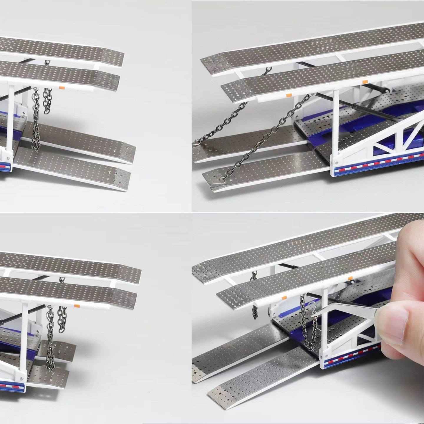 1:64 GCD Extra - long Double - layer Car Carrier Trailer Alloy -Jumbo, Realistic