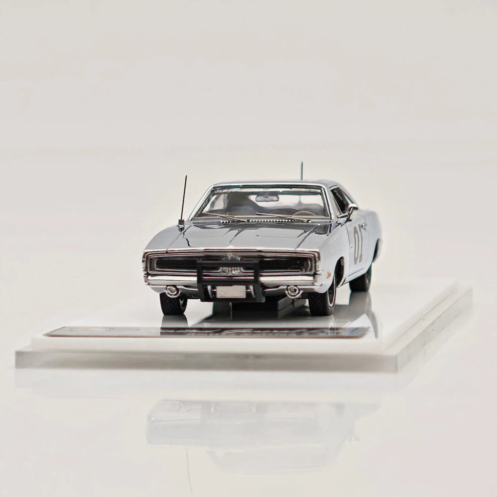 Limited Chrome Silver Edition 1:64 General Lee Charger Mini Forge Diecast Model Car