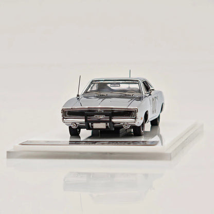 Limited Chrome Silver Edition 1:64 General Lee Charger Mini Forge Diecast Model Car