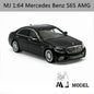 MJ 1:64 Mercedes Benz S65 AMG W222 Diecast Toys Modèles de voitures Collection Cadeaux Édition limitée 