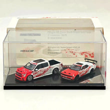 SH x ICHEMO 1:64 Shelby F150 & SRT Hellcat Red White Splash Double Set Diecast Model Car