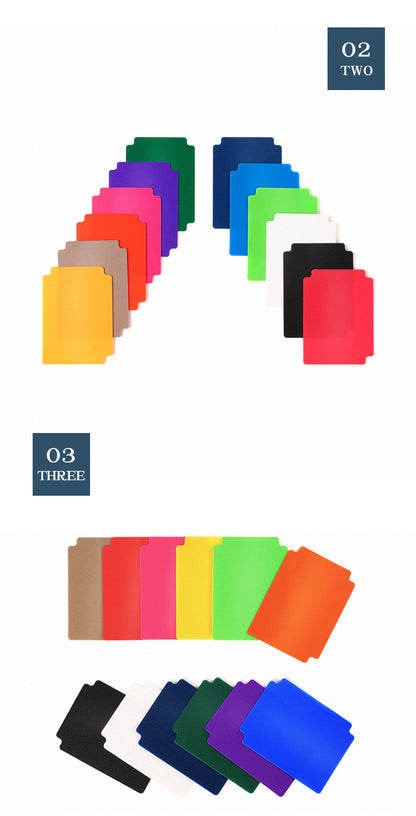 10pcs Multi Color PP Matte Card Dividers CCG Trading Card Box Separator Sheets