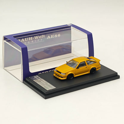 SW 1/64 RAUH-Welt RWB AE86 BELLEZZA Modèles moulés sous pression Collection limitée Jaune 