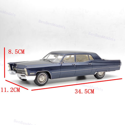 1:18 BOS Cadillac Fleetwood Series 75 Limousine 1967 Blue BOS393 Resin Model Car