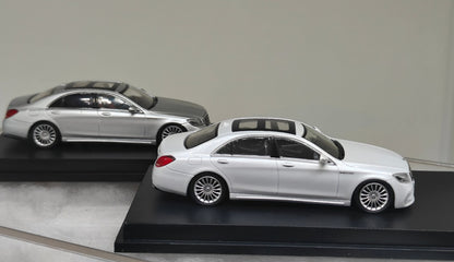 MJ 1:64 Mercedes Benz S65 AMG W222 Diecast Toys Car Models Collection Gifts Limited Edition White/Silver