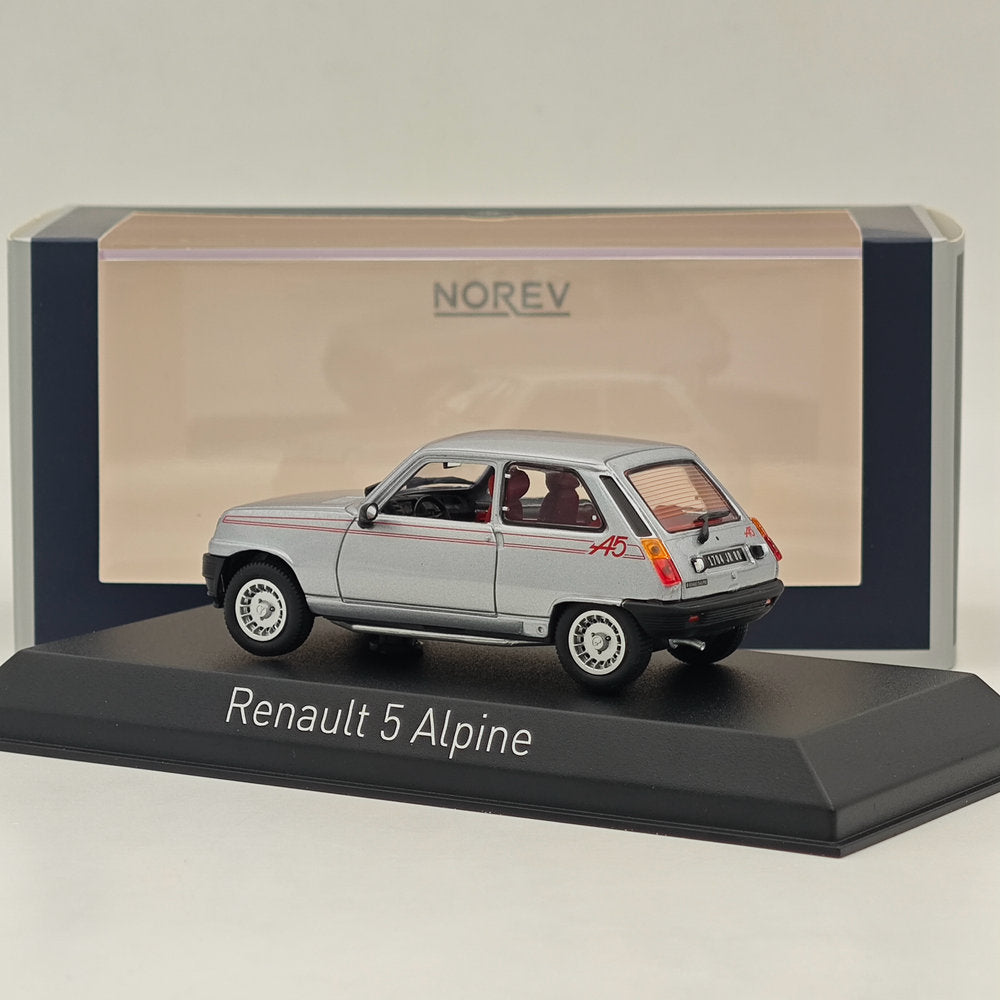 Modèle réduit de voiture moulé sous pression Norev Renault 5 Alpine 1980, collection limitée, argent, 1/43 