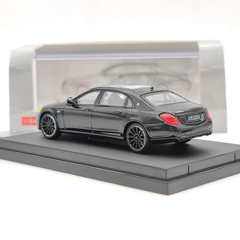 Prévente Master 1:64 Mercedes Benz Maybach Classe S S560 Jouets moulés sous pression Modèles de voitures Cadeau Auto Collection Noir