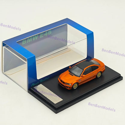 1:64 SH M3 E46 Orange Carbon Top Coupe Racing Sports Model Diecast Metal Car