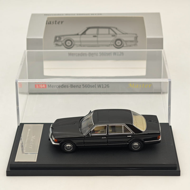 Master 1:64 Mercedes-Benz S560sel W126 Diecast Toys Car Models Miniature Hobby Collection Gifts