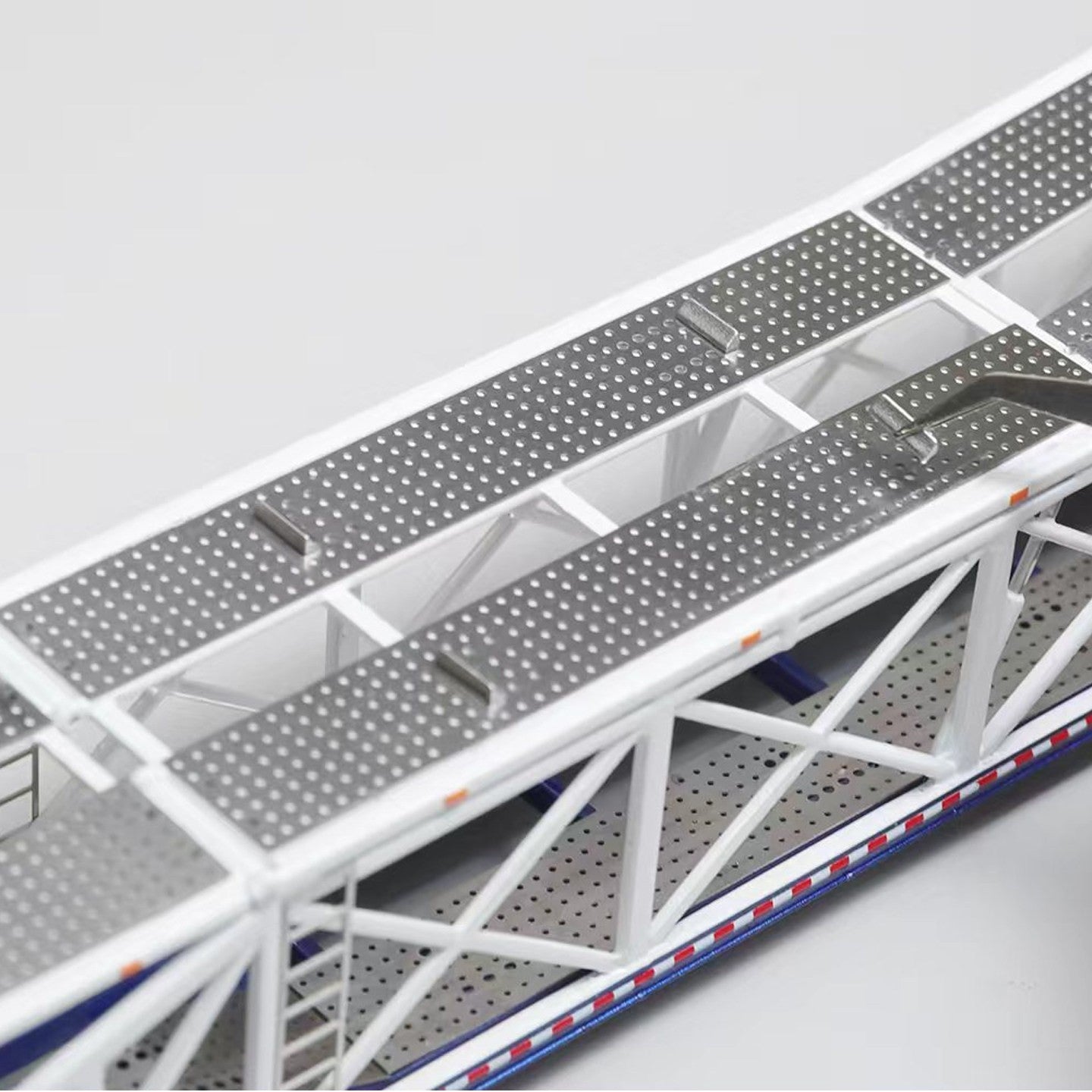 1:64 GCD Extra - long Double - layer Car Carrier Trailer Alloy -Jumbo, Realistic