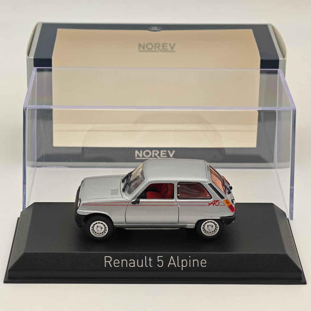 Modèle réduit de voiture moulé sous pression Norev Renault 5 Alpine 1980, collection limitée, argent, 1/43 