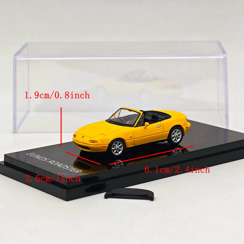 1/64 Hobby JAPAN Mazda EUNOS ROADSTER NA6CE WITH TONNEAU COVER Yellow HJ642025BY Diecast Models Car Limited Collection Auto Toys Gift