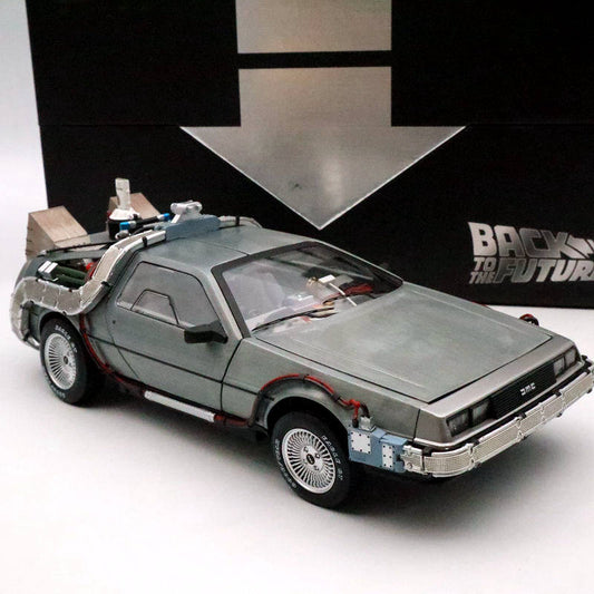 Hot Wheels 1/18 Super Elite Back To The Future Time Machine BLY44 Ultimate Editon Car Models Diecast Toys Hobbies Collection Gifts