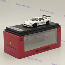Modèle réduit de voiture moulé sous pression Street Warrior SW LBWK F40 blanche à l'échelle 1/64, collection limitée 