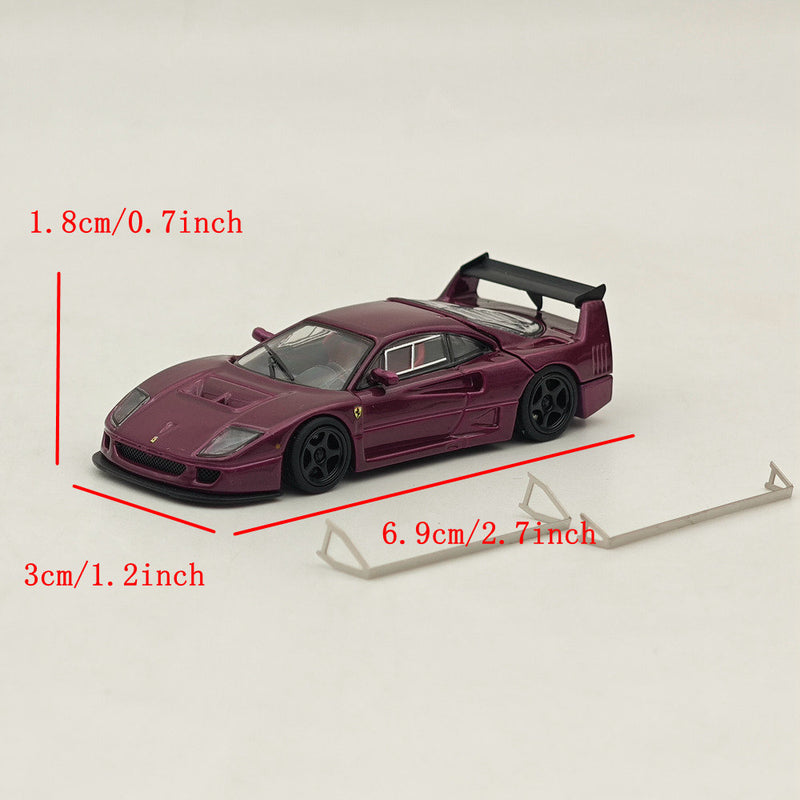 1/64 Stance Hunters Ferrari F40 Legend Series Open Tail Gate Purple Diecast Car