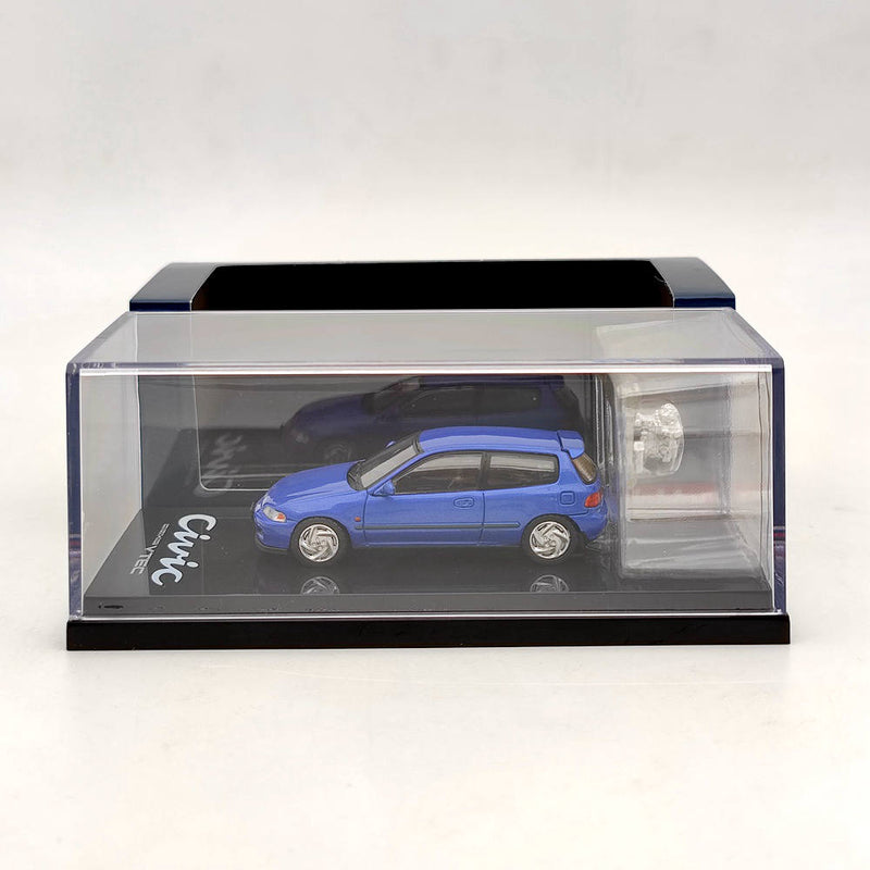 Hobby Japan 1:64 Honda Civic EG6 SiR Ⅱ With Engine Display Model Car HJ641017GBL