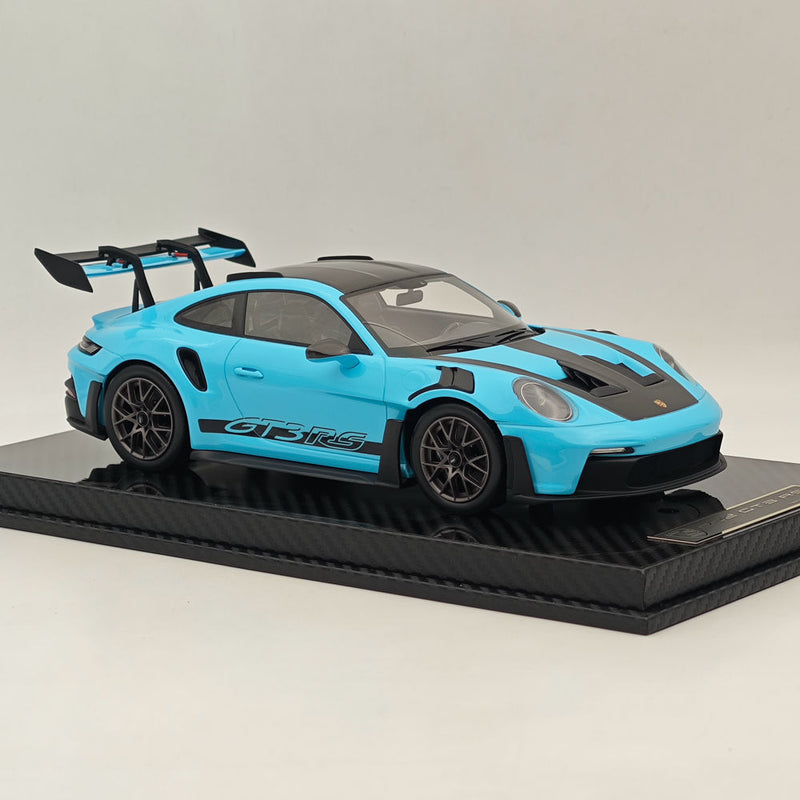 AI MODEL 1/18 Porsche 992 GT3 RS SKY BLUE Resin High-Quality Collection Car Model