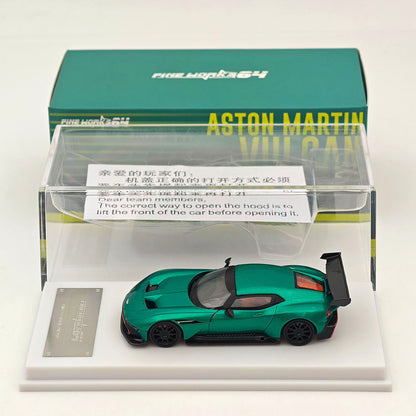 Fine Works64 1/64 Aston Martin Vulcan Diecast Model Car - Opening Hood, Metal Base & Rubber Tires | Limited Edition 999 Units