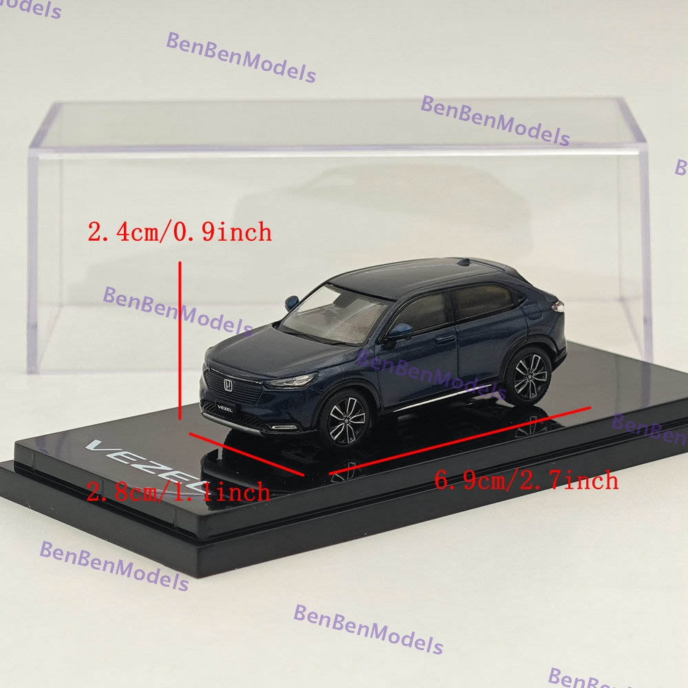 1/64 Hobby Japan VEZEL e: HEV Z Midnight Blue Beam Metallic Diecast HJ641071ABL