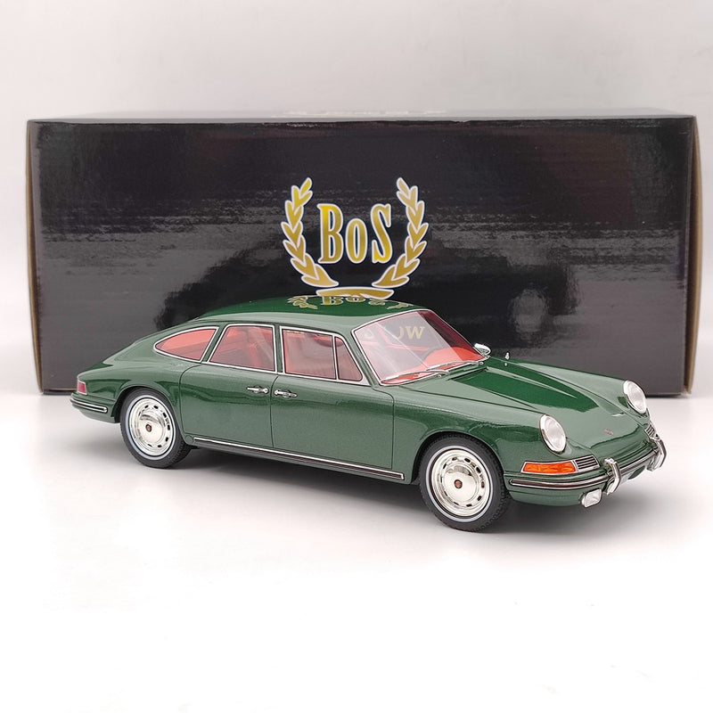 BOS 1/18 1967 Porsche 911 Troutman 4 Turer Green BOS060 Resin Model Car Limited