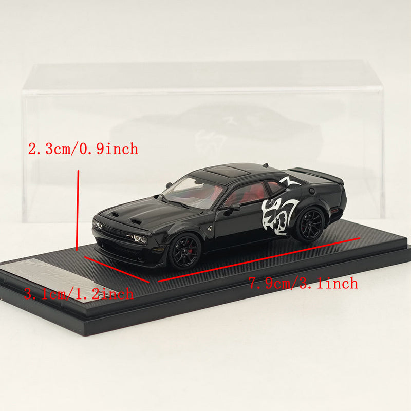 1:64 SH Dodge SRT Hellcat Muscle Sports Black Diecast Models Car Collection