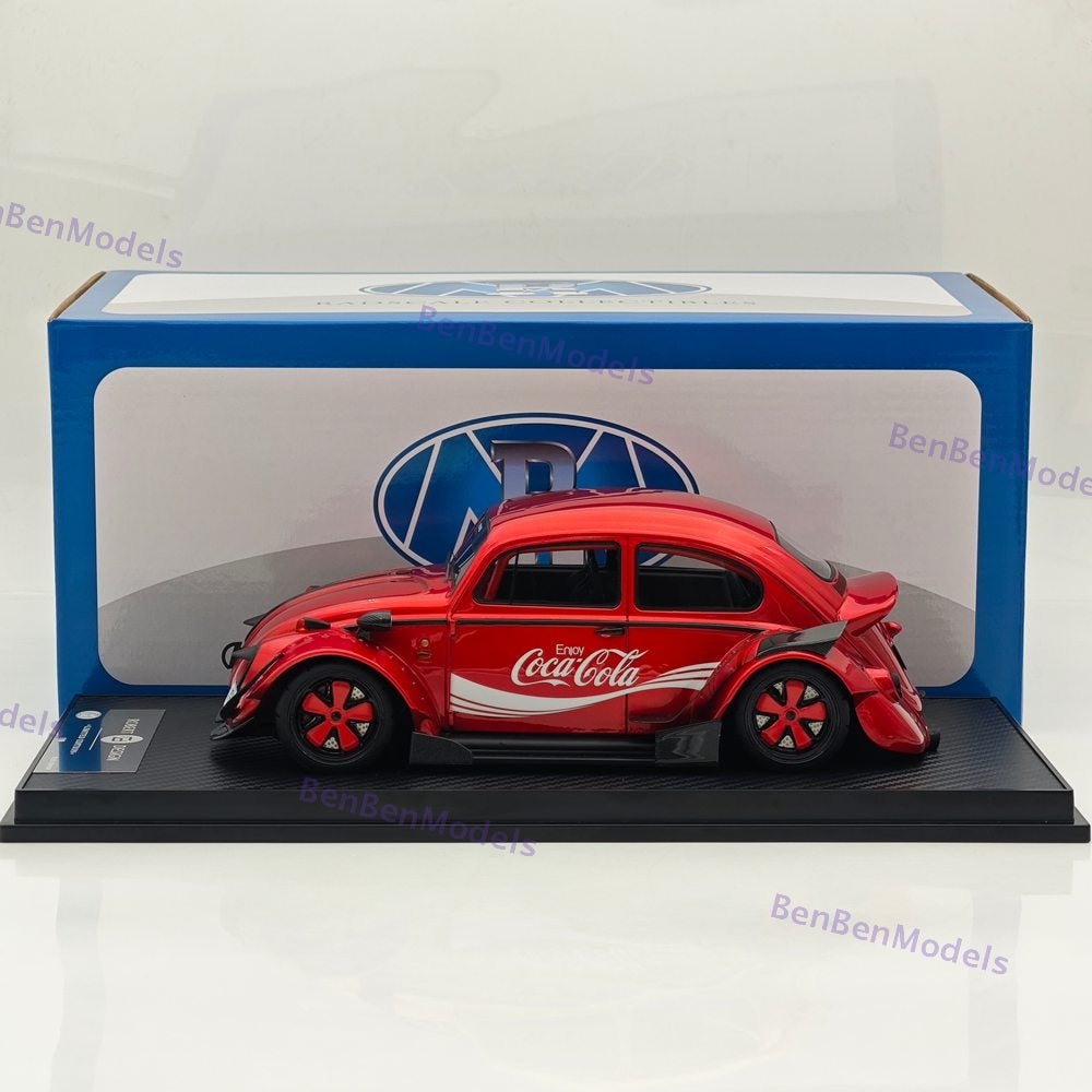 1/18 Volkswagen VW Beetle Wide Body Coca-Cola RWB Robert Design Resin Car Red
