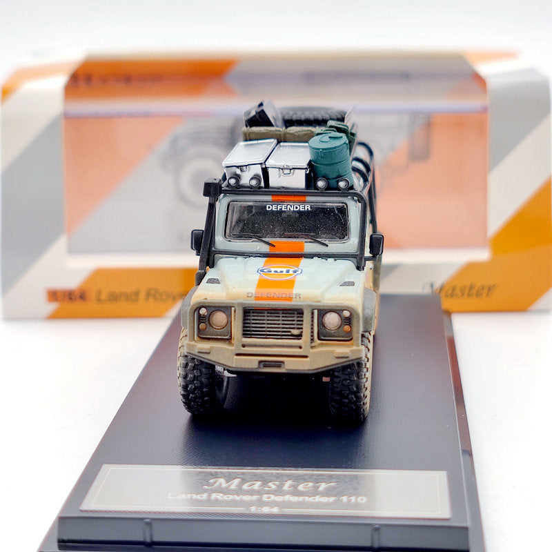 Master 1:64 Land Rover Defender 110 Gulf Muddy Painting Collection Diecast Model Toys Car Gifts