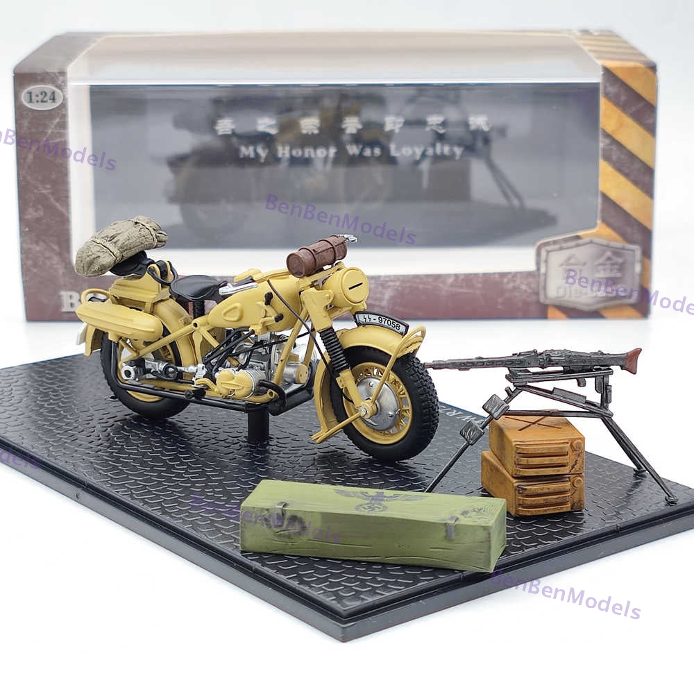 1:24 BMW R75 Panzerfaust 30 World War II 1939-1945 Motorcycle Diecast Model