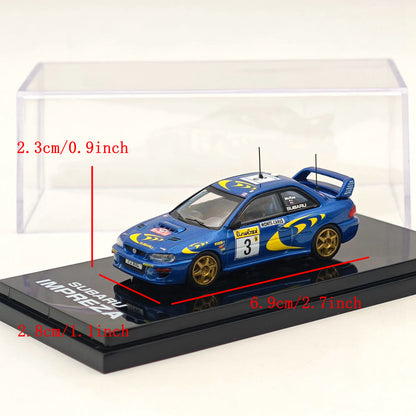 1/64 Hobby Japan SUBARU IMPREZA WRC 1997 #3 MONTE-CARLO Blue Diecast Models Car