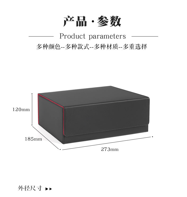 Magnetic PU Dual Compartment Card Storage Box Large Capacity for PTCG CCG OCG TCG 35PT Card Slabs