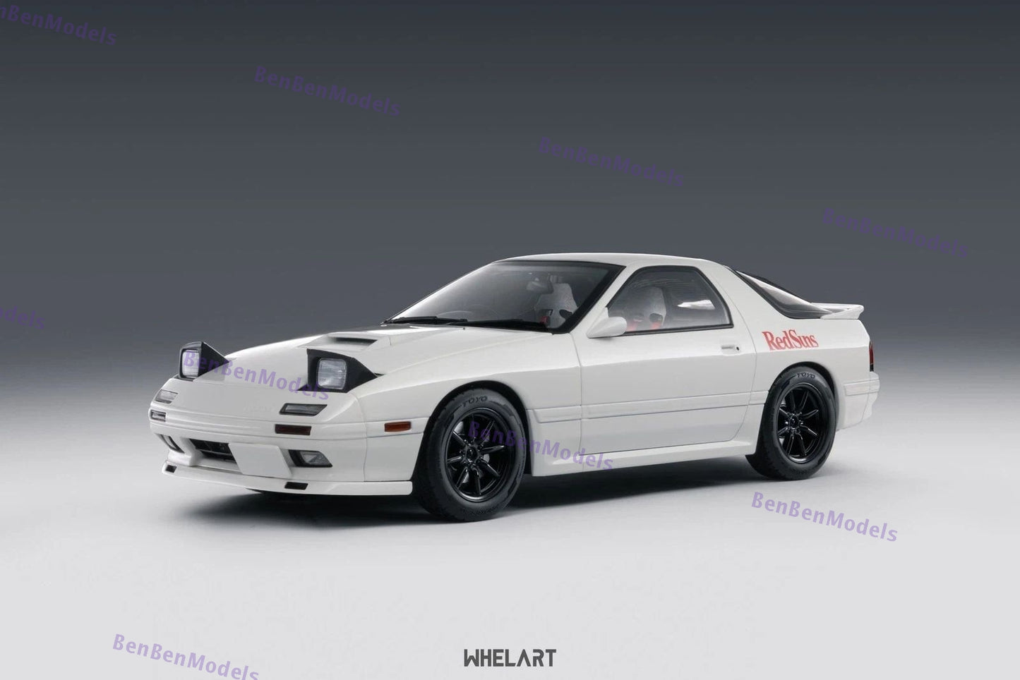 WHELART 1:18 RX7 FC3S Initial D 30th Anniversary Diecast Alloy Model Car + doll