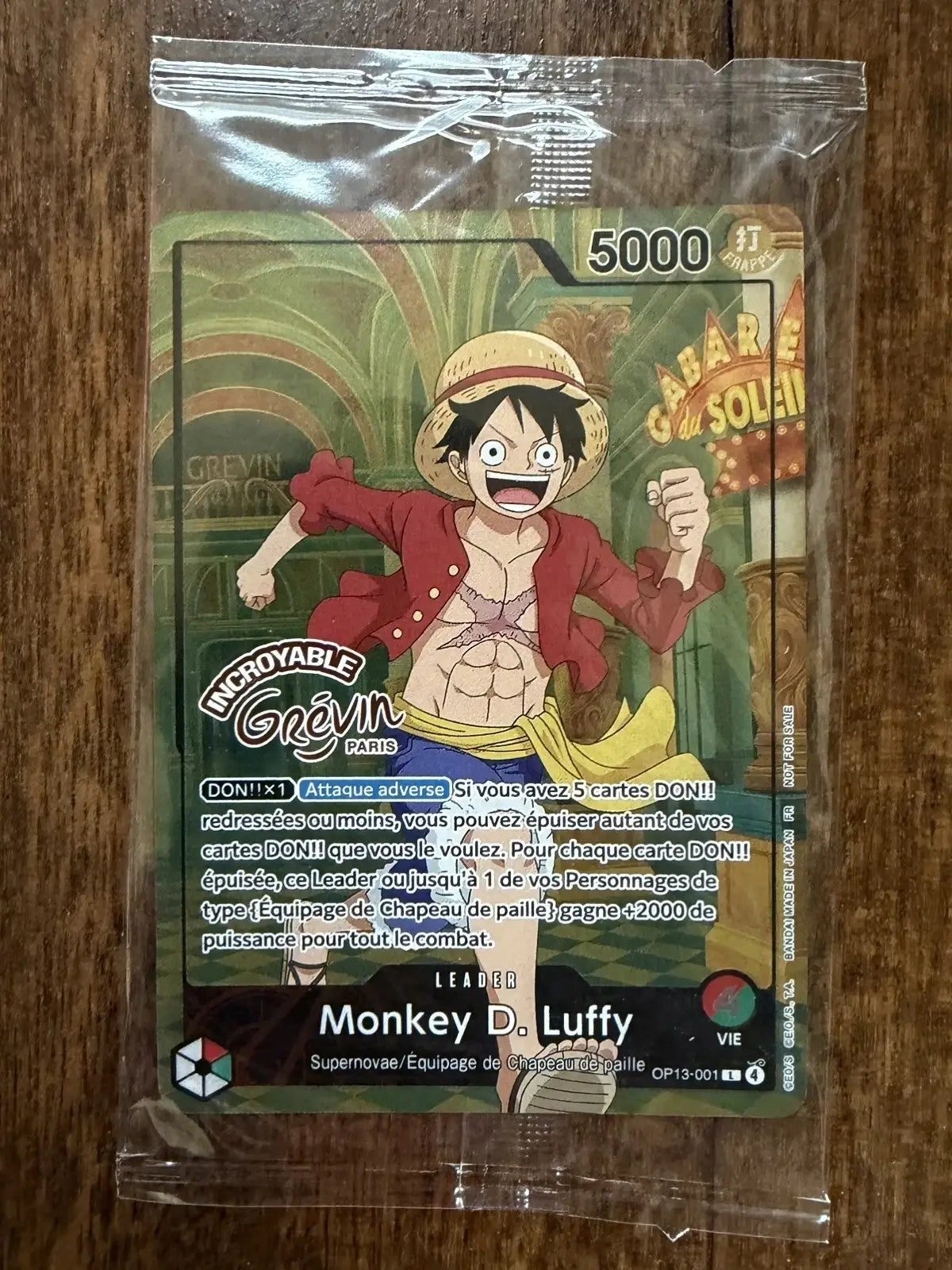 Monkey.D.Luffy (OP13-001) -One Piece Card Promo Musée Grevin - Inhand
