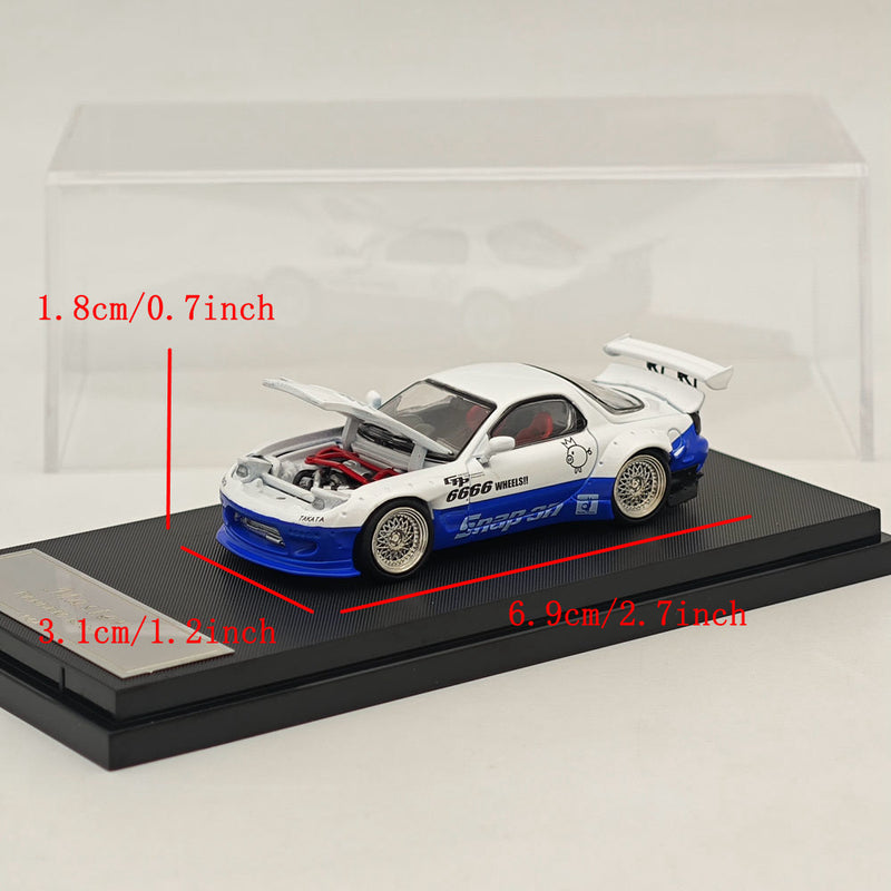 Master 1:64 Mazda RX-7/RX7 FD3S Hood and Headlights Can Open Diecast Models Toys Car Collection Gifts